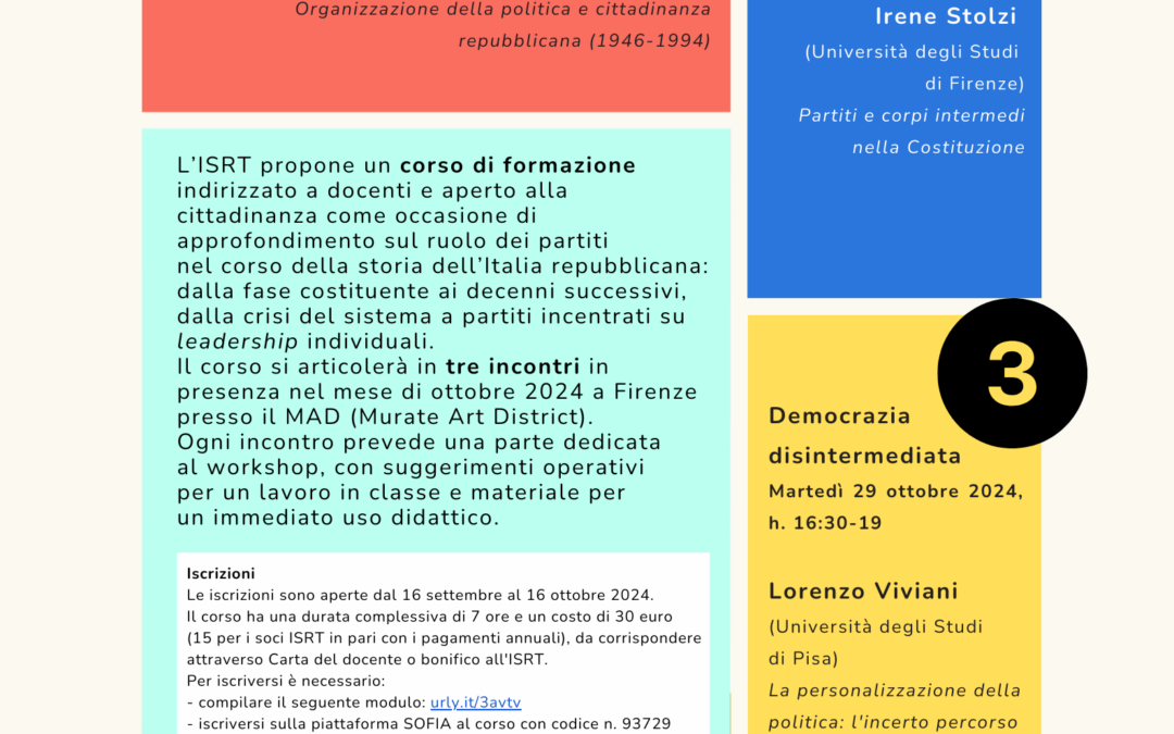 Corso di formazione Dalla Repubblica dei partiti alla repubblica delle leadership