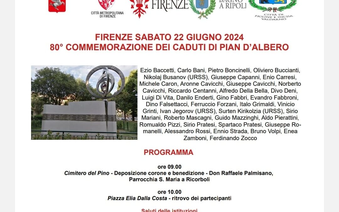 80° Commemorazione dei caduti di Pian d’Albero